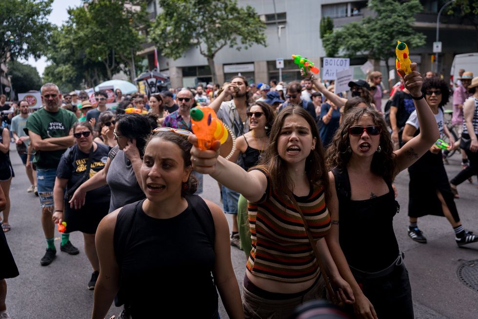 Anti-tourism protest in Barcelona