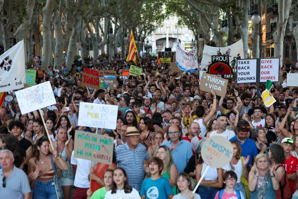 Anti-tourism protest in Majorca
