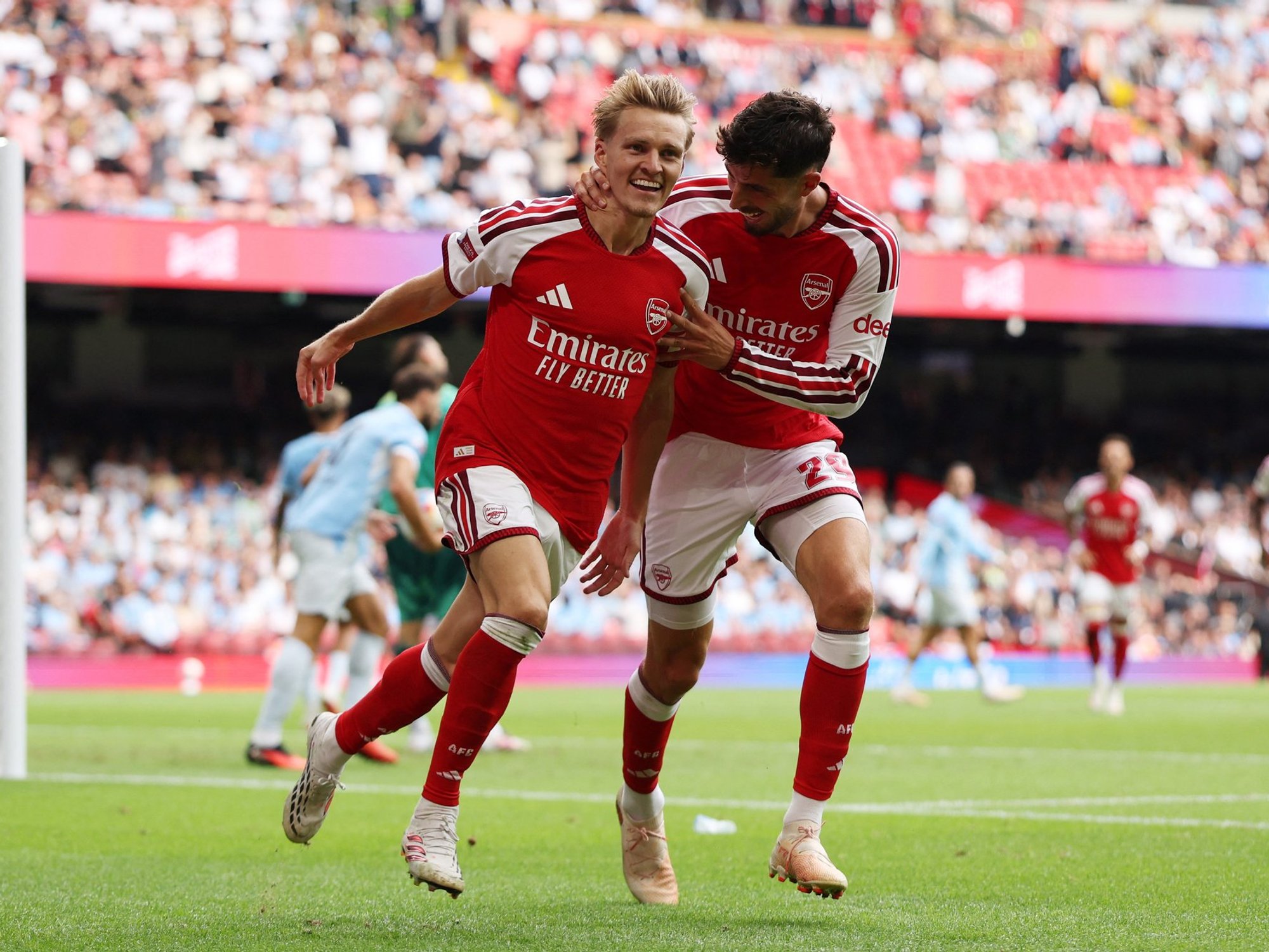 Arsenal have won the Community Shield after beating Manchester City 3-0