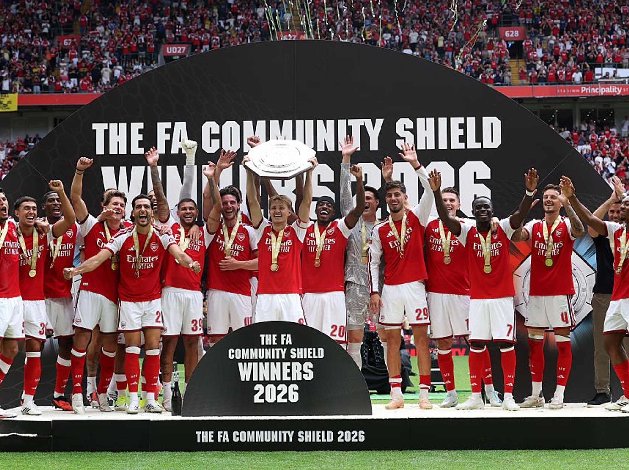 Arsenal have won the Community Shield after beating Manchester City 3-0