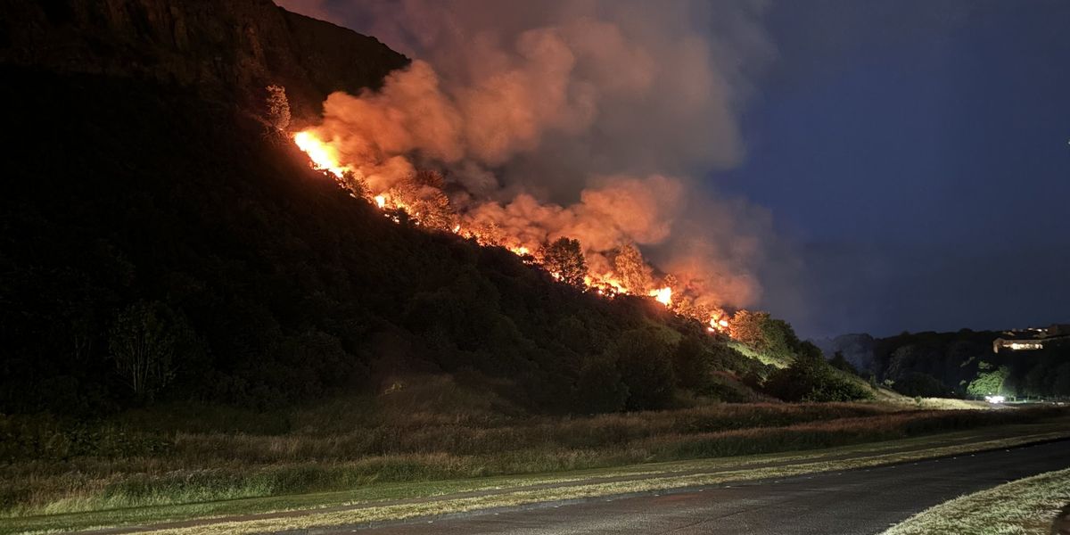 Arthur's Seat engulfed in wildfires for second time this summer as fire crews lock down scene