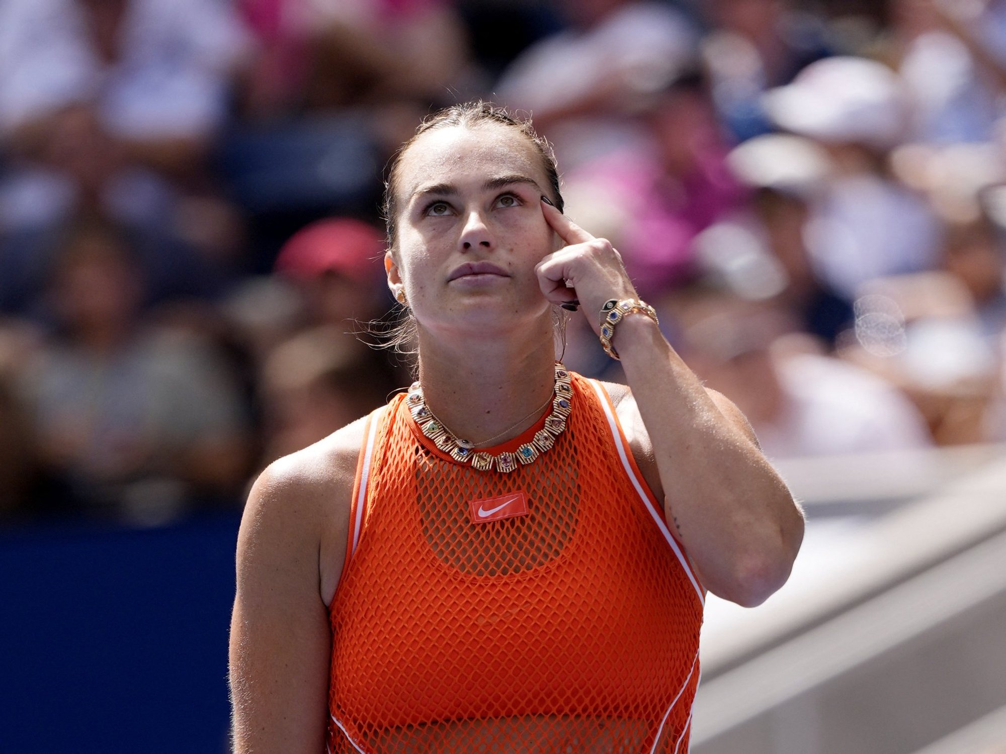 Aryna Sabalenka stopped her US Open match due to the strong smell of marijuana