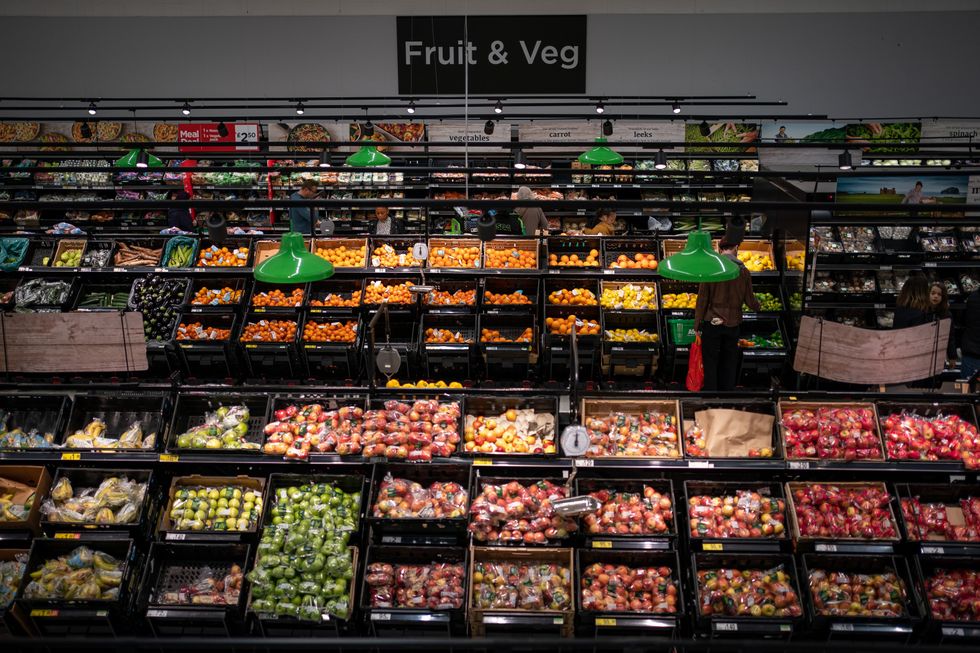 Asda fruit and vegetables in store