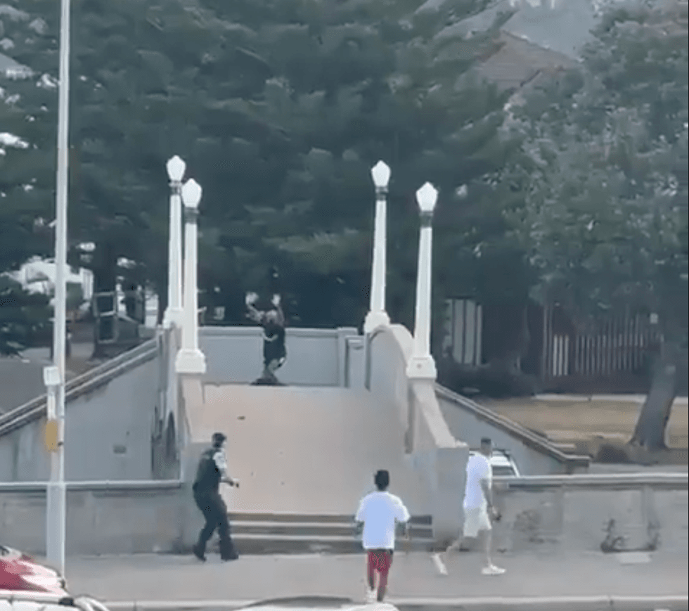 Asylum seeker attempting to disarm alleged shooter