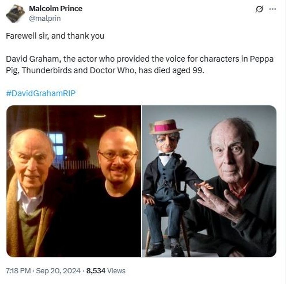 Author Malcolm Prince pays tribute to David Graham