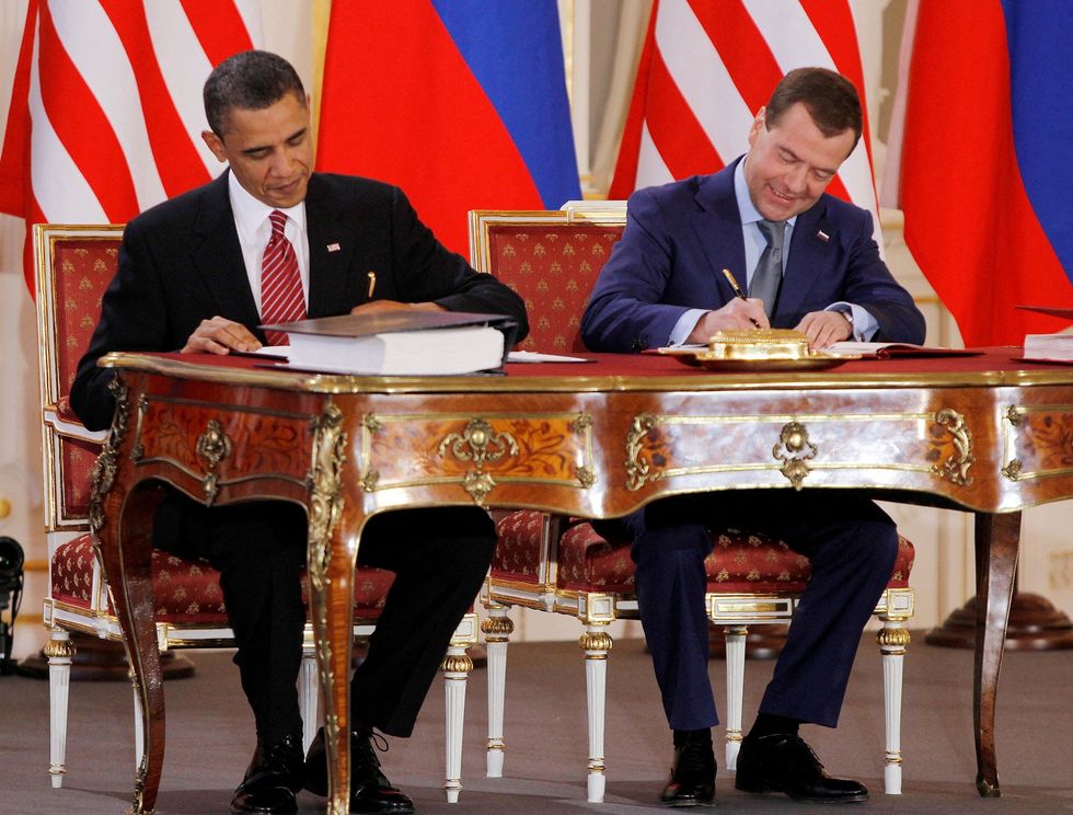 Barack Obama and Dmitry Medvedev