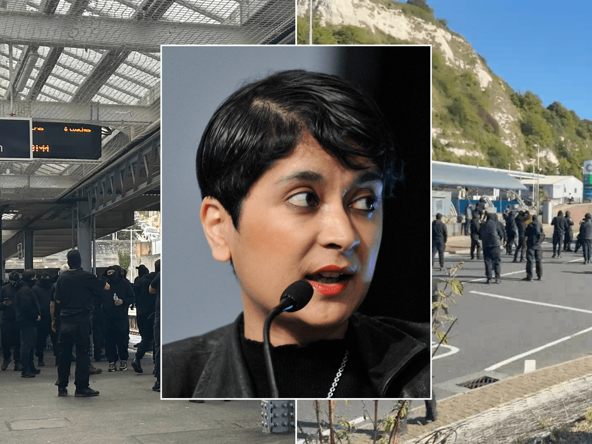 Baroness Chakrabarti and Port of Dover protests