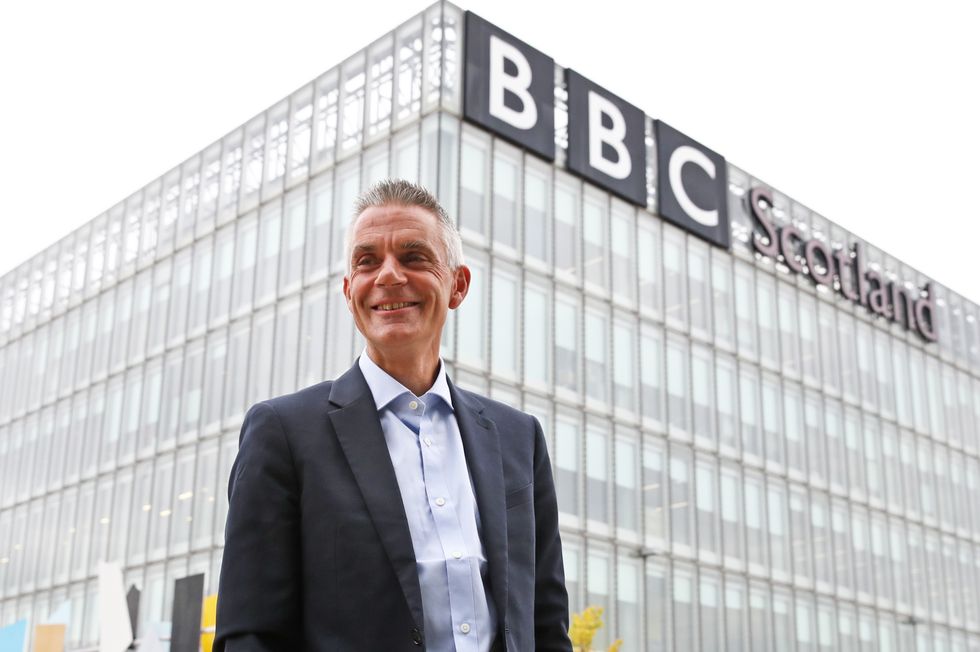 BBC Director general Tim Davie pictured outside an office for BBC Scotland