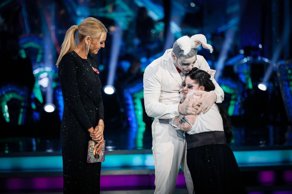 BBC Strictly: Tess Daly with Ellie Goldstein and Vito Coppola