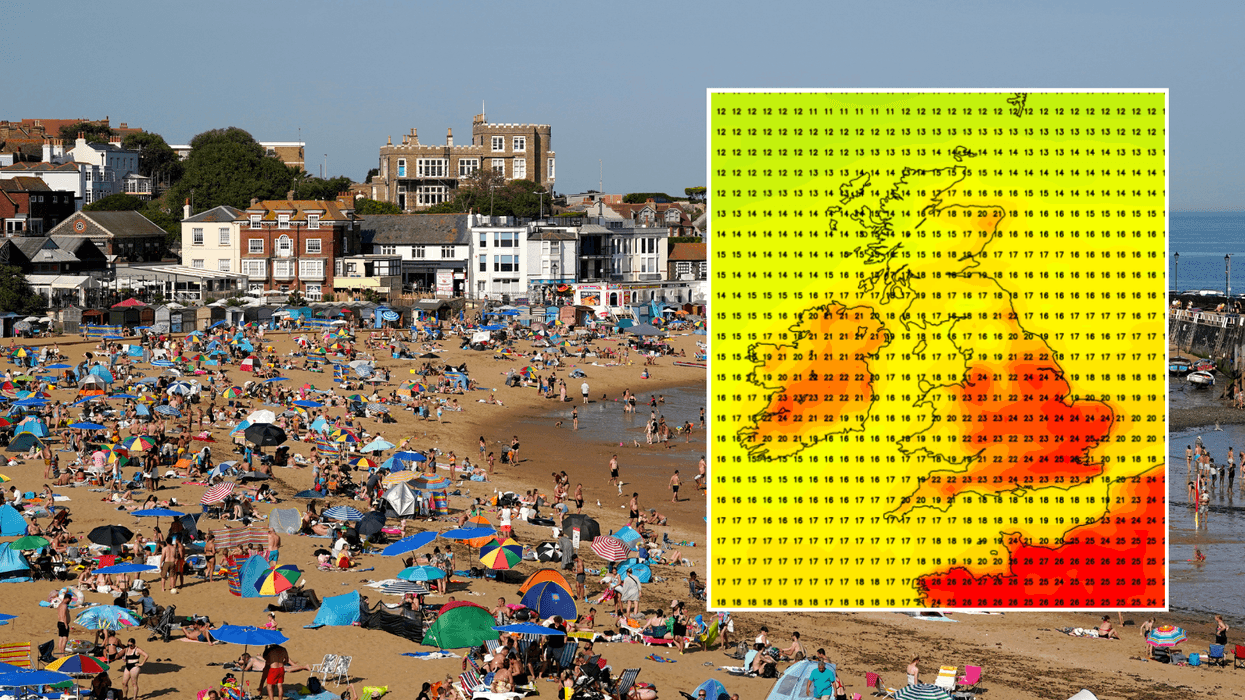 Beach in autumn/heat map