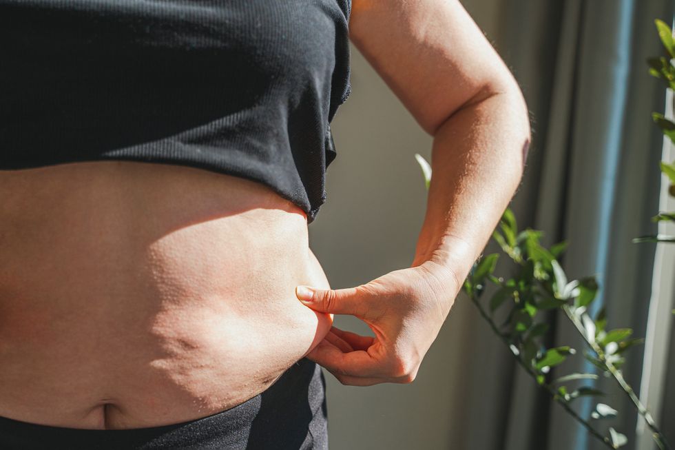 BELLY FAT SENIOR WOMAN