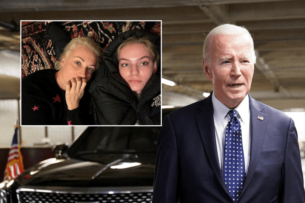 Biden, Yulia and daughter Dasha Navalnaya (inset)