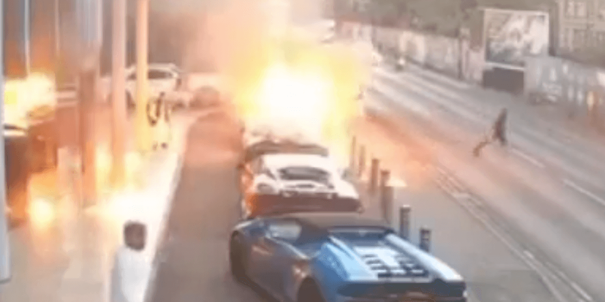 Police launch investigation after supercars set alight during firebomb attack on Pakistani wedding venue