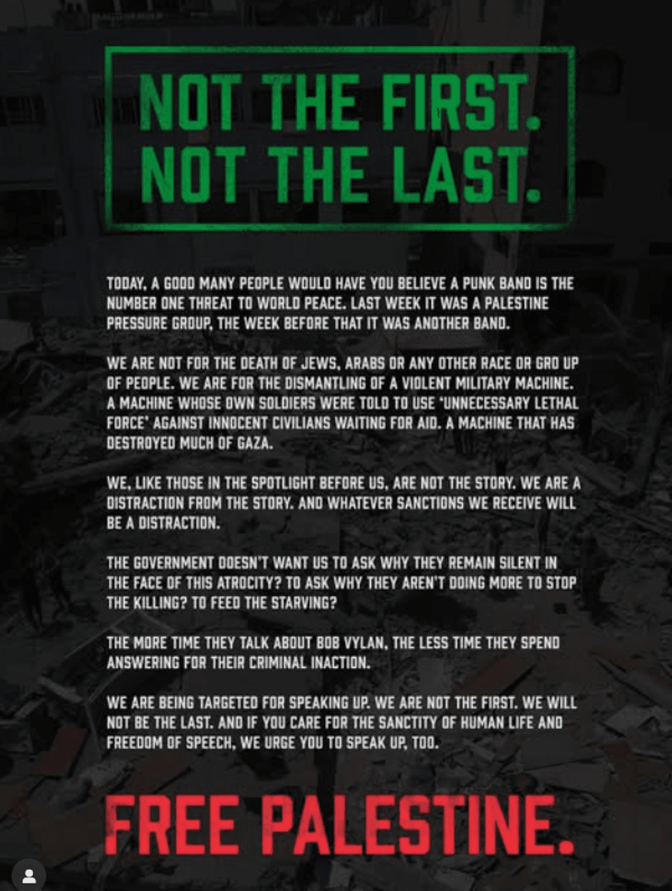Bob Vylan statement