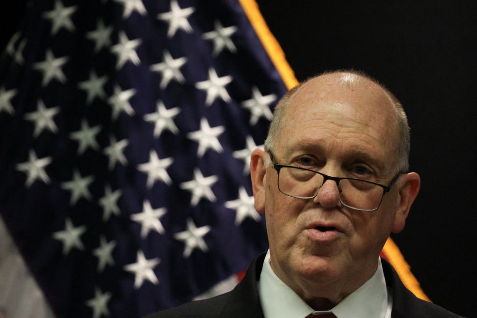 Border Czar Tom Honan speaks during a press conference \u200b
