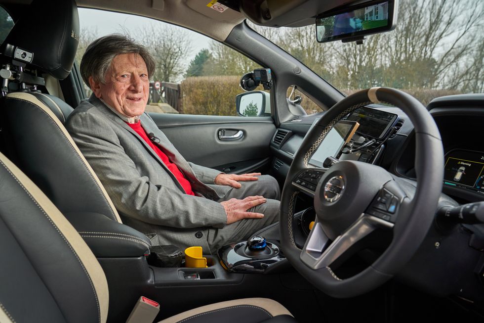 Brad Ashton in a self-driving Nissan