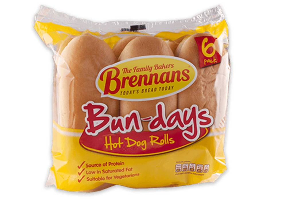 Brennans Bun-Days Hot Dog Rolls x 6