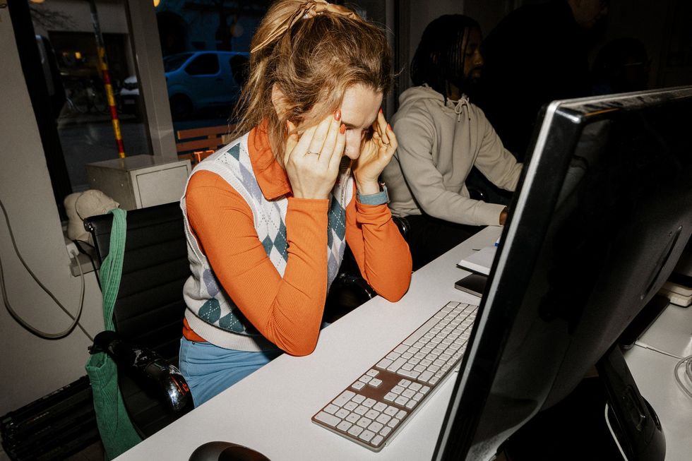 Businesswoman stressed