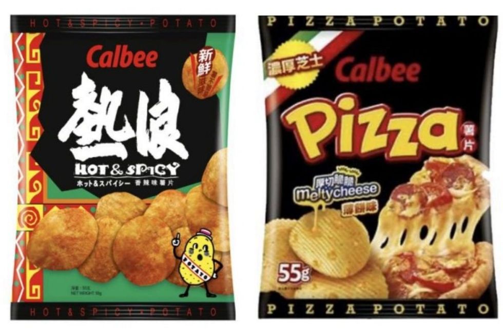 Calbee Hot & Spicy Chips / Calbee Pizza Chips