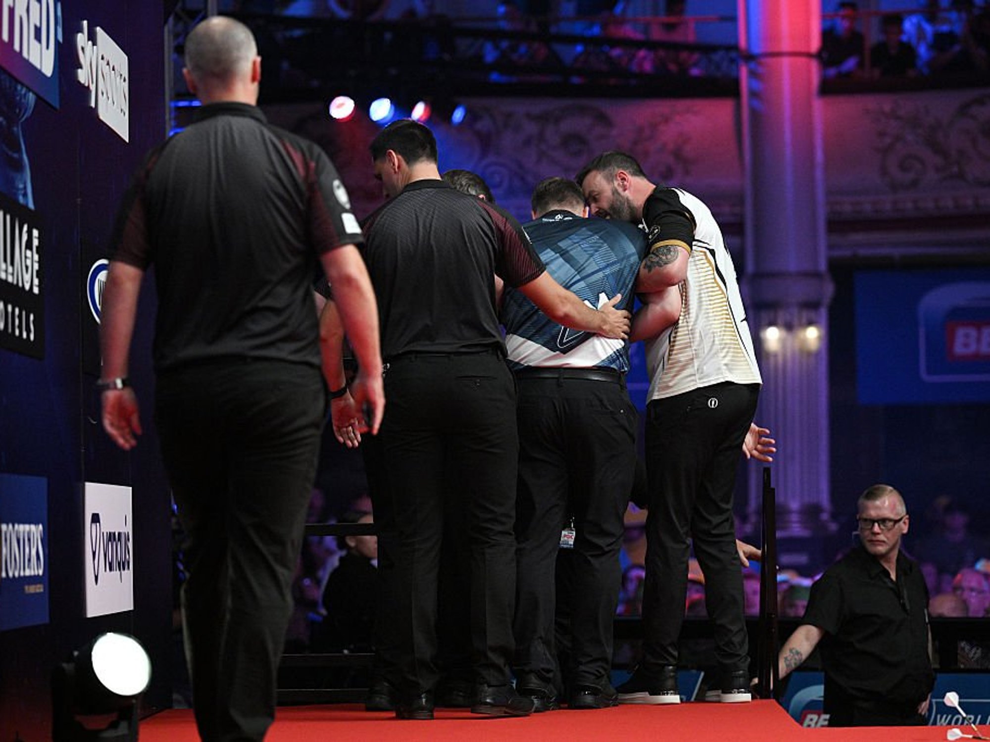 Cameron Menzies has been forced off stage after being taken ill