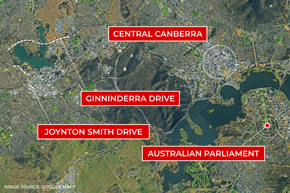 Canberra map