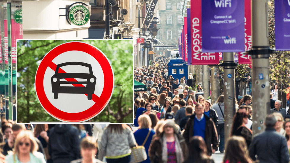 Car ban and Glasgow shopping street