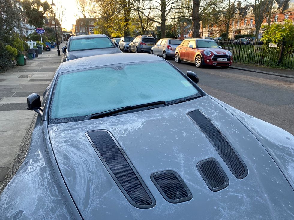 Car covered in frost