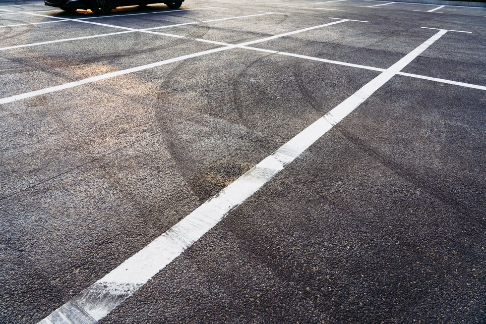 Car skid marks
