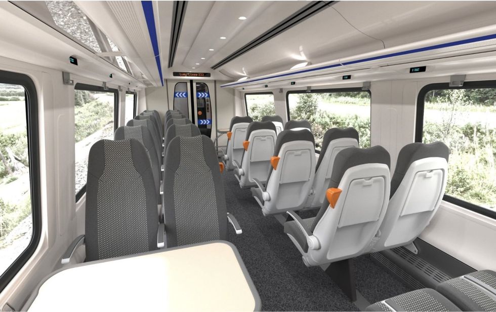 Carriage on Lumo train