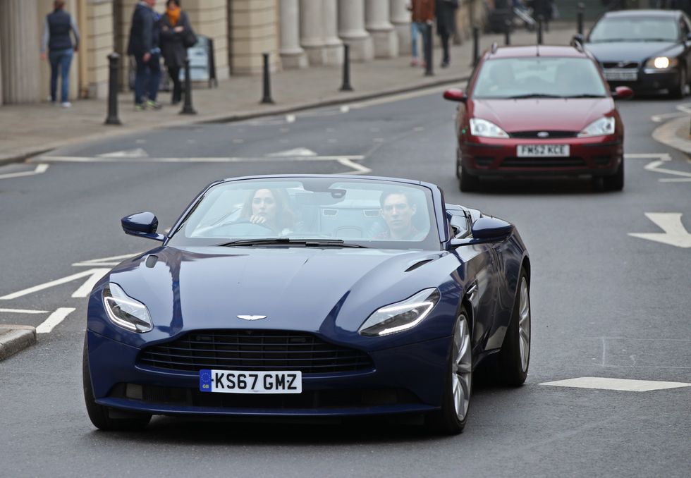 Cars driving