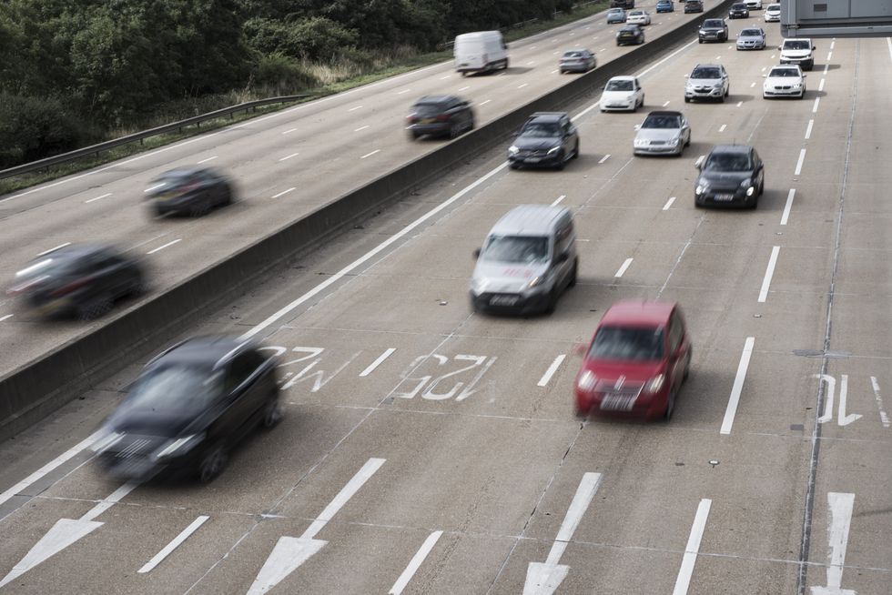 Cars driving