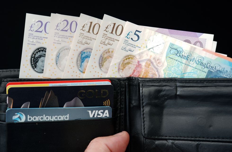 Cash in a wallet