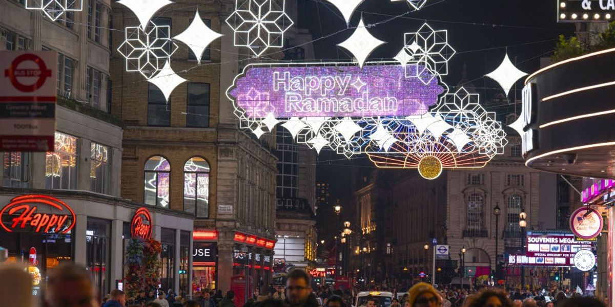 Britons furious as Central London covered in 'Happy Ramadan' lights over Easter