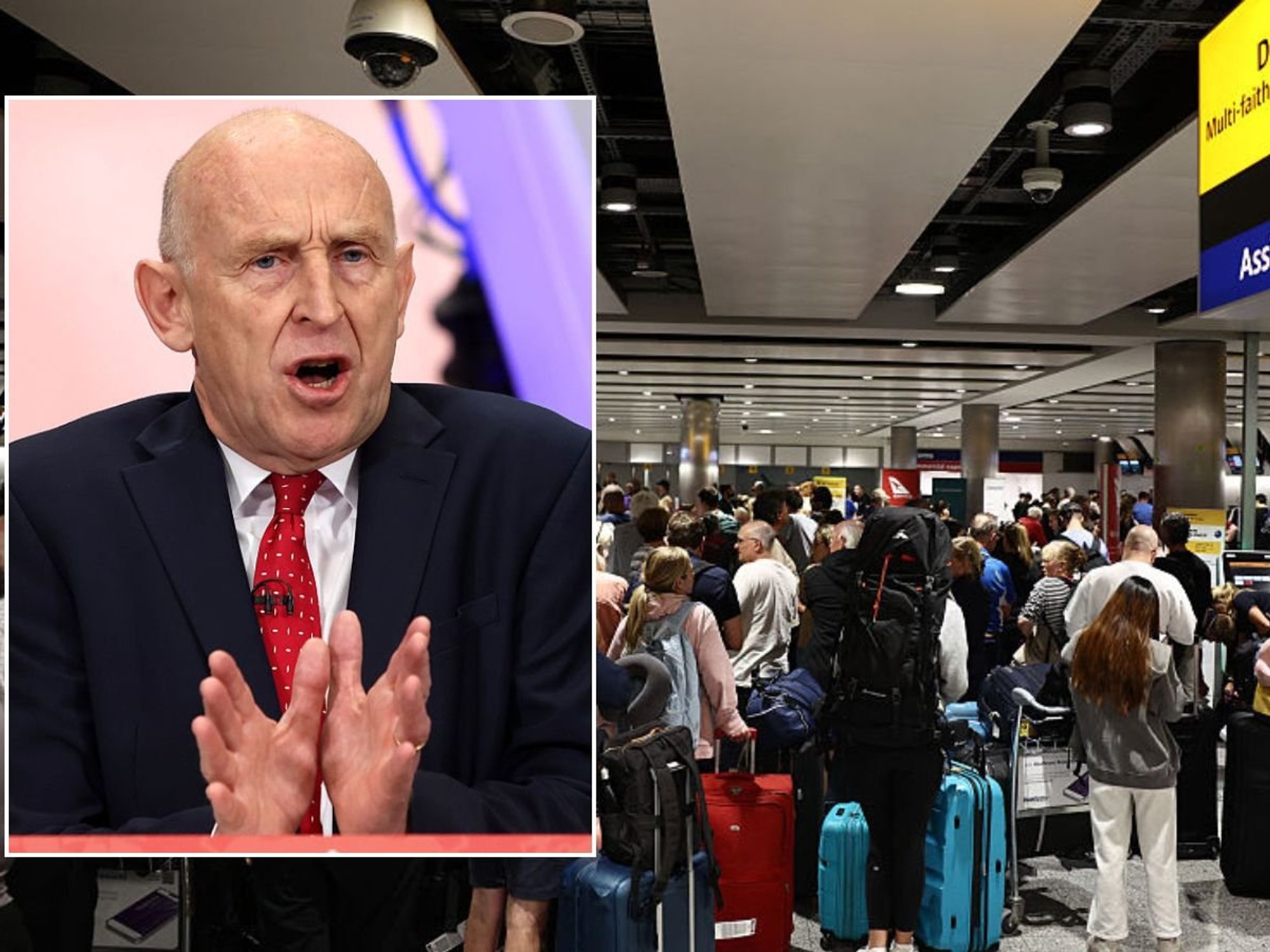 Chancellor John Healey and Heathrow airport