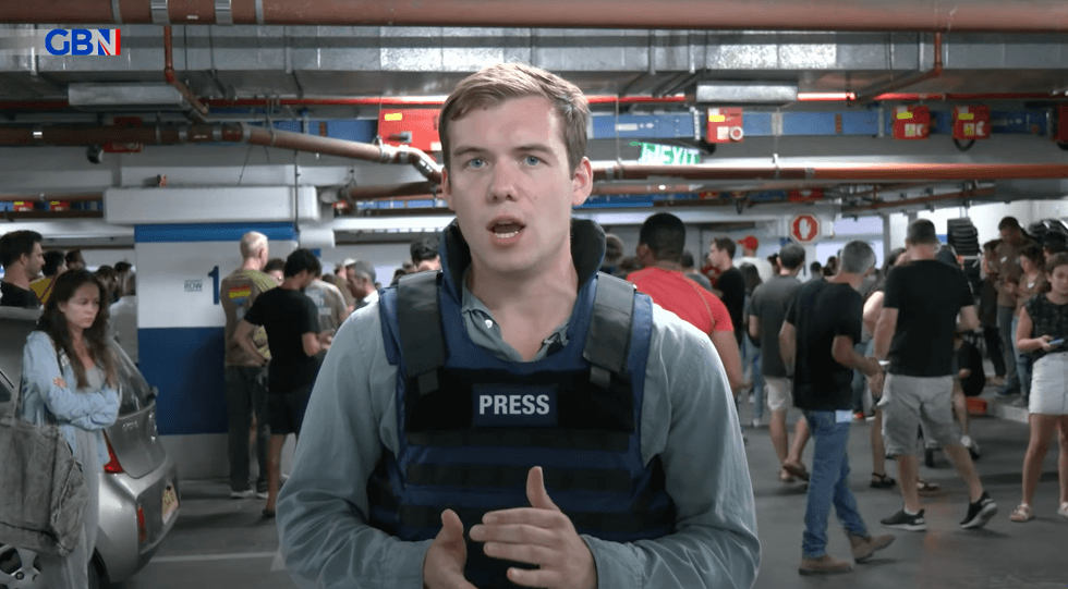 Charlie Peters in protective gear