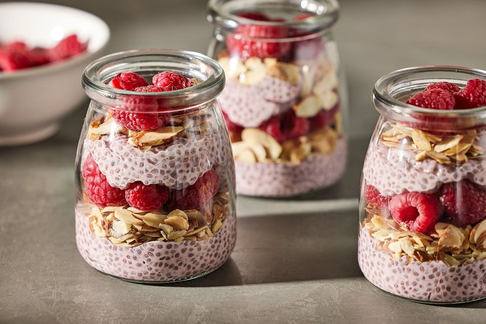 Chia pudding in pot