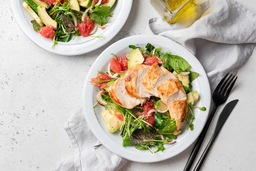 Chicken and salad