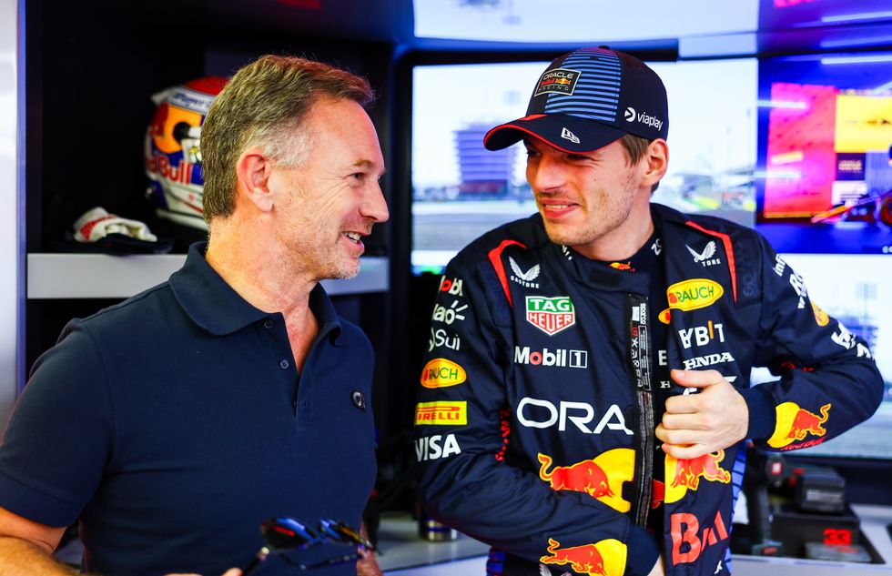 Christian Horner and Max Verstappen