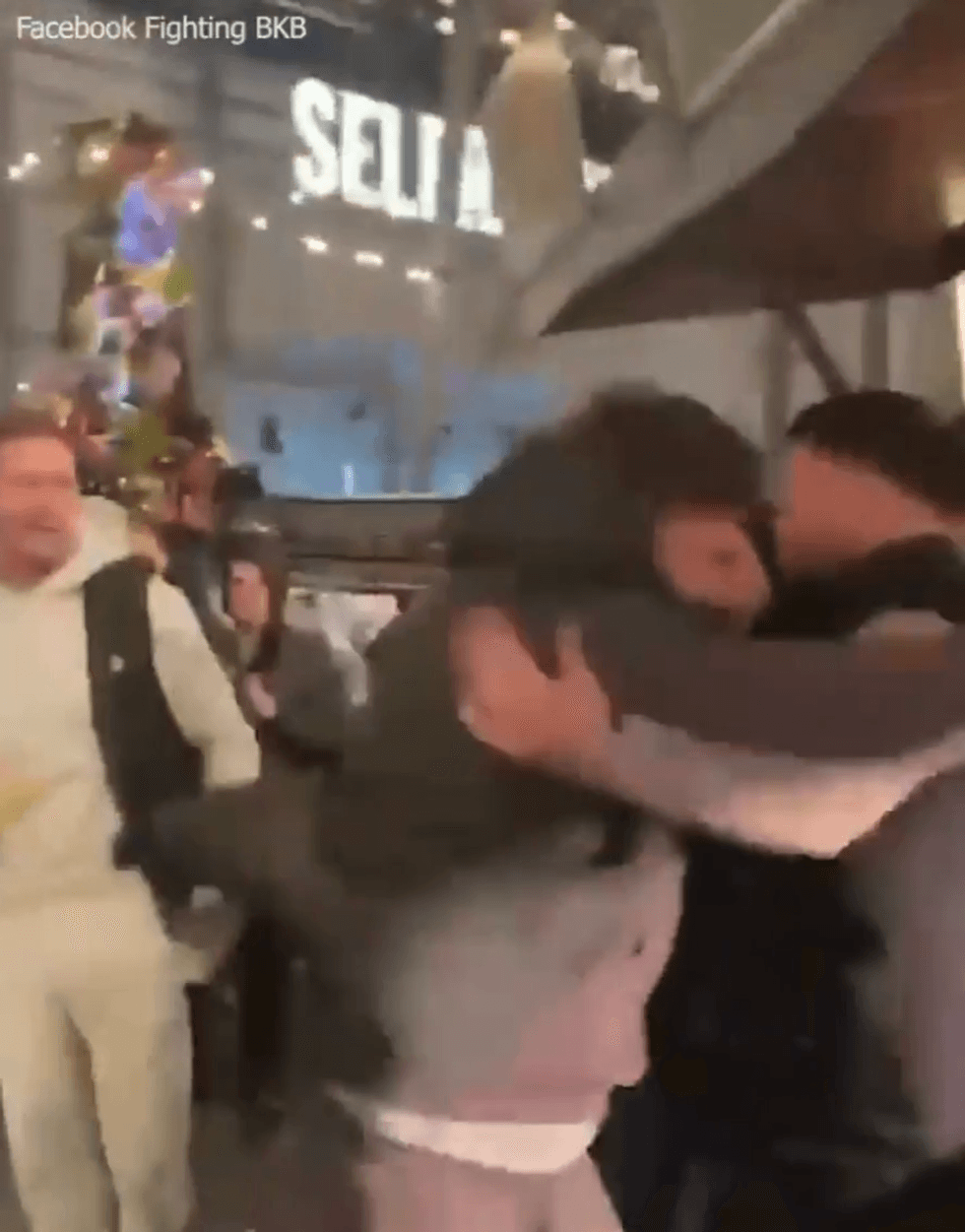 Christmas market brawl