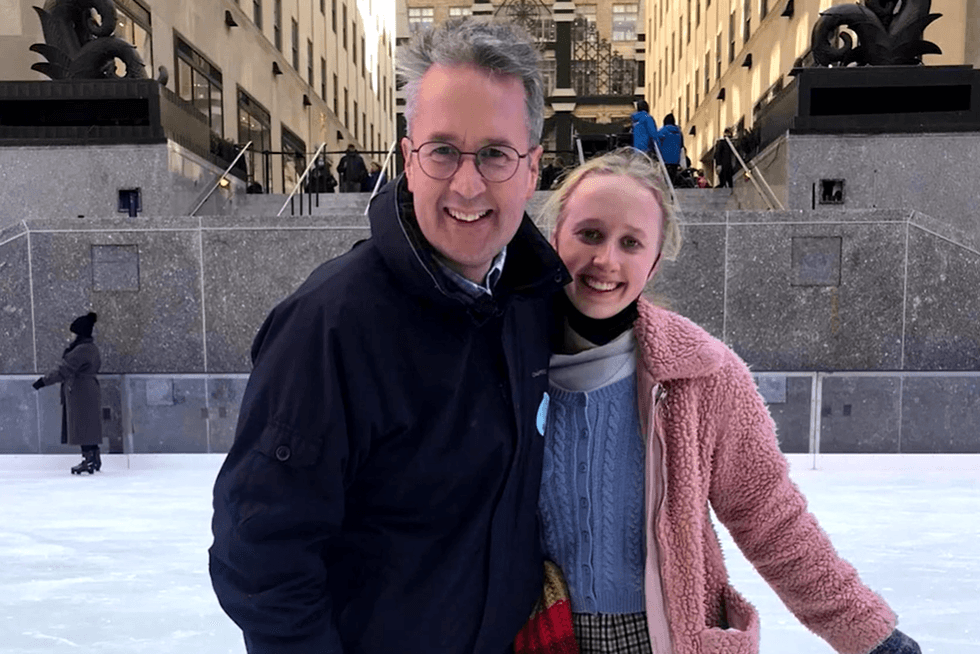 Christopher Hope and daughter Pollyanna