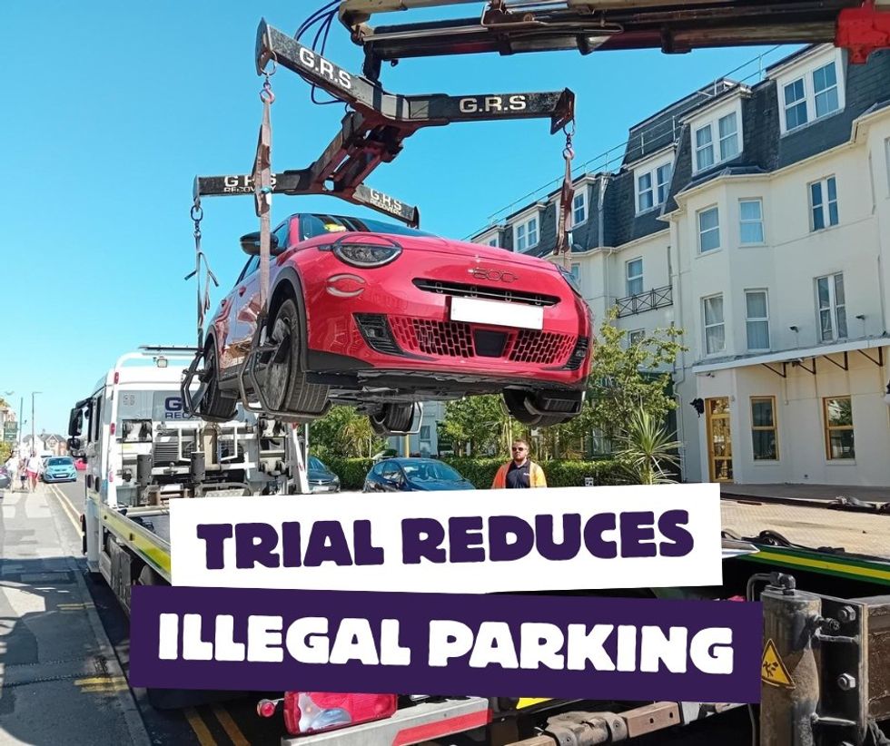 Clamped vehicle
