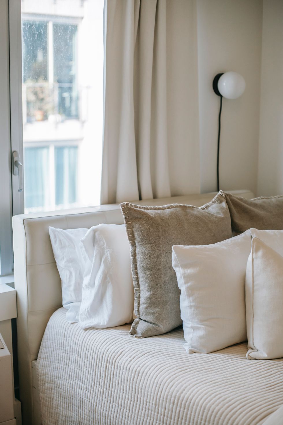 Clean made bed