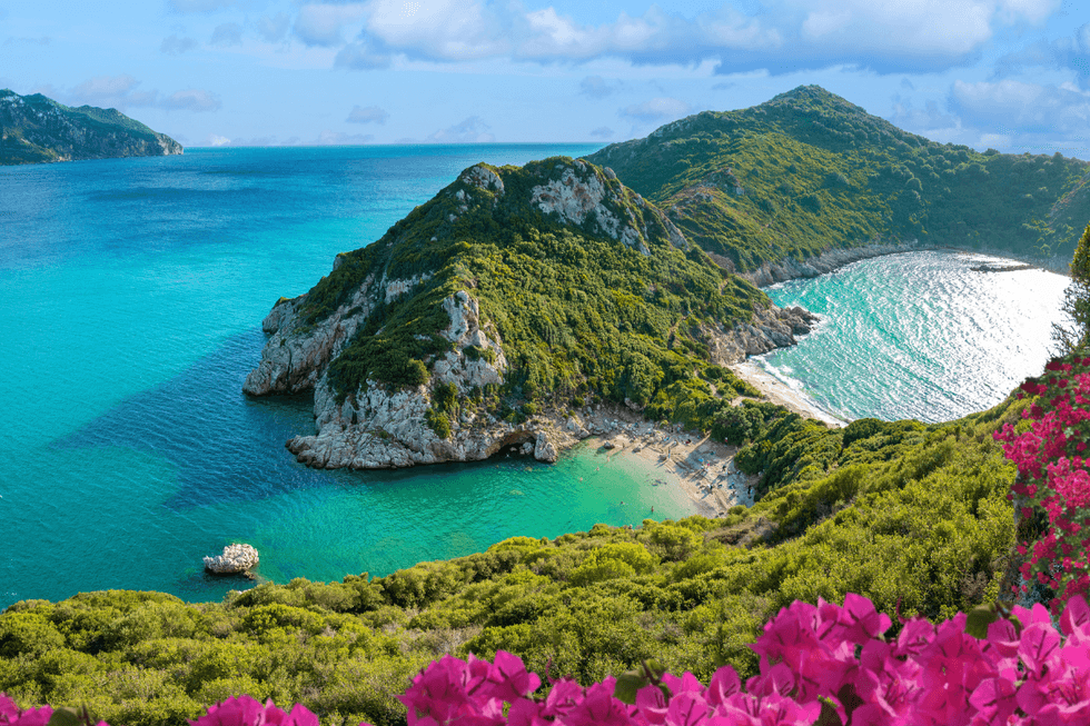 Cliffs in Corfu Greece