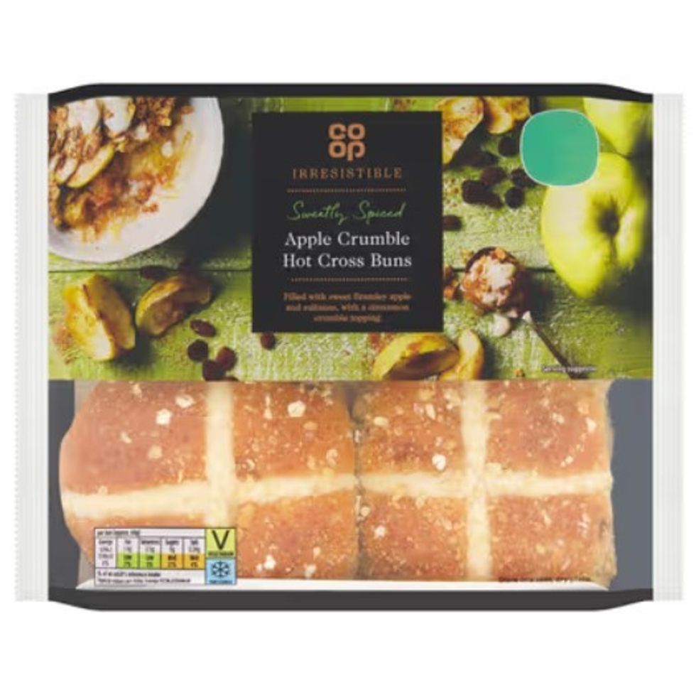 Co-op Irresistible Apple Crumble Hot Cross Buns