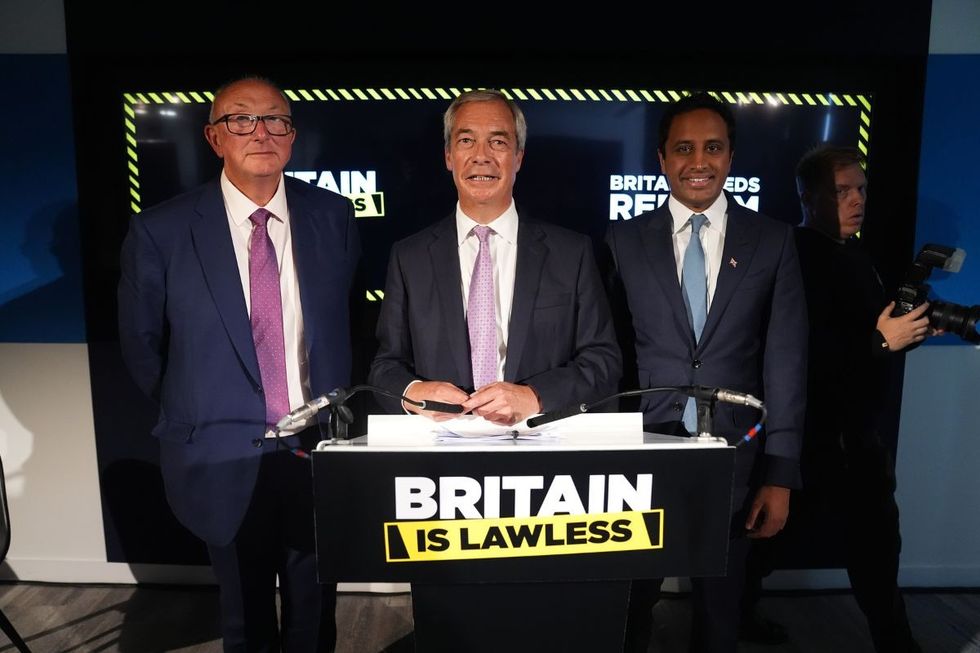 Colin Sutton, Nigel Farage and Zia Yusuf