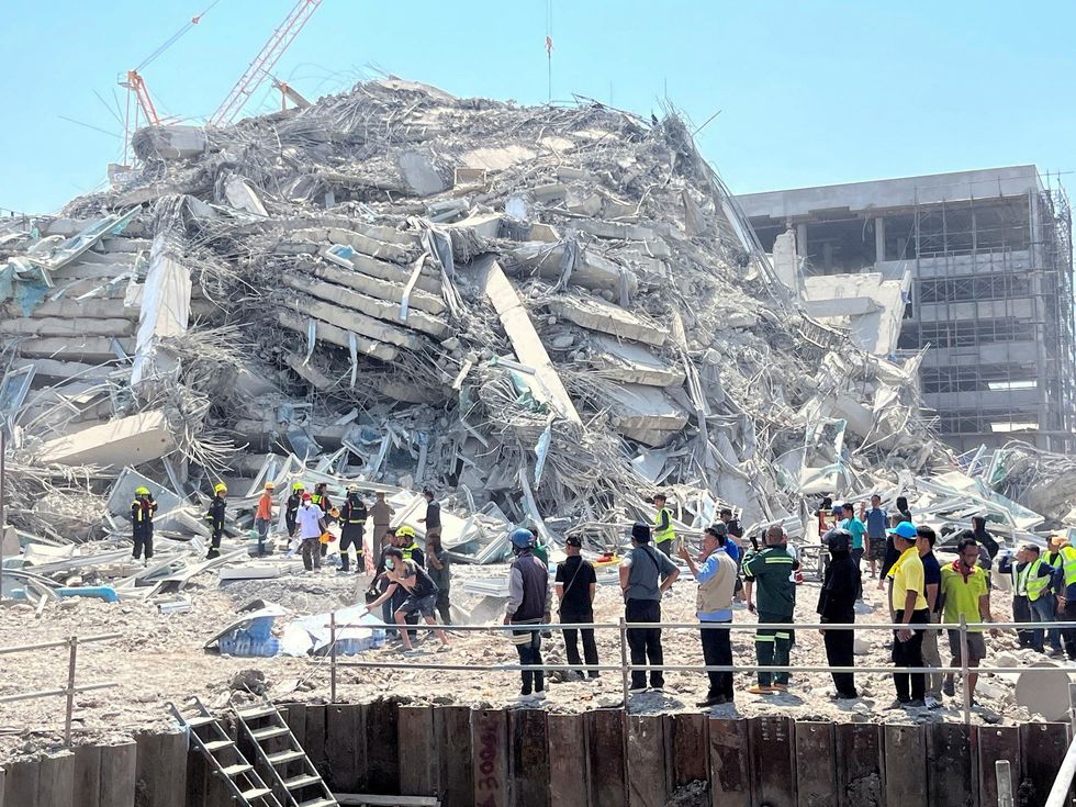 Collapsed building