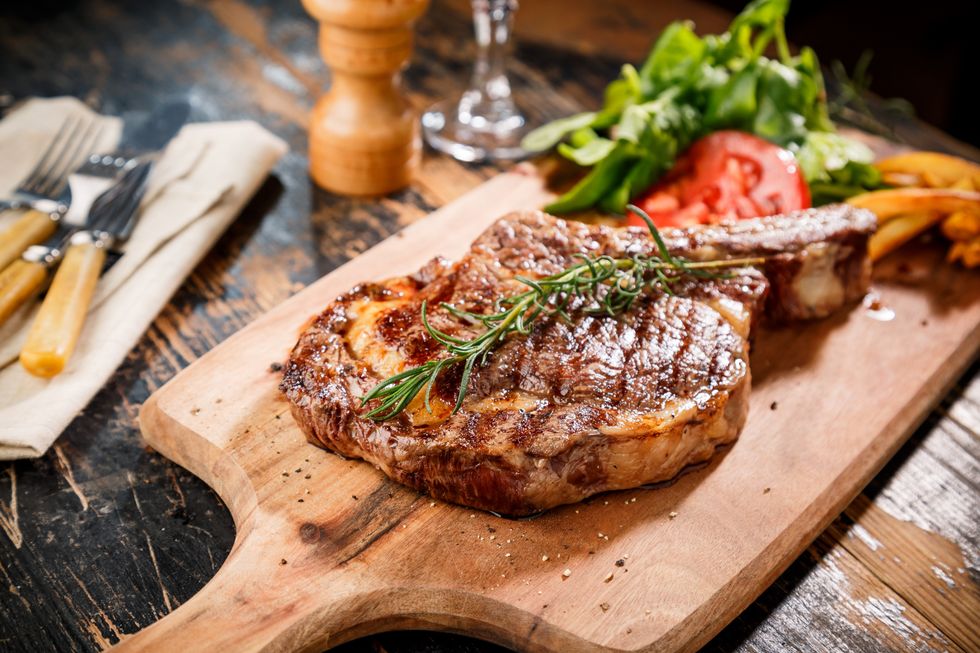 Cooked steak