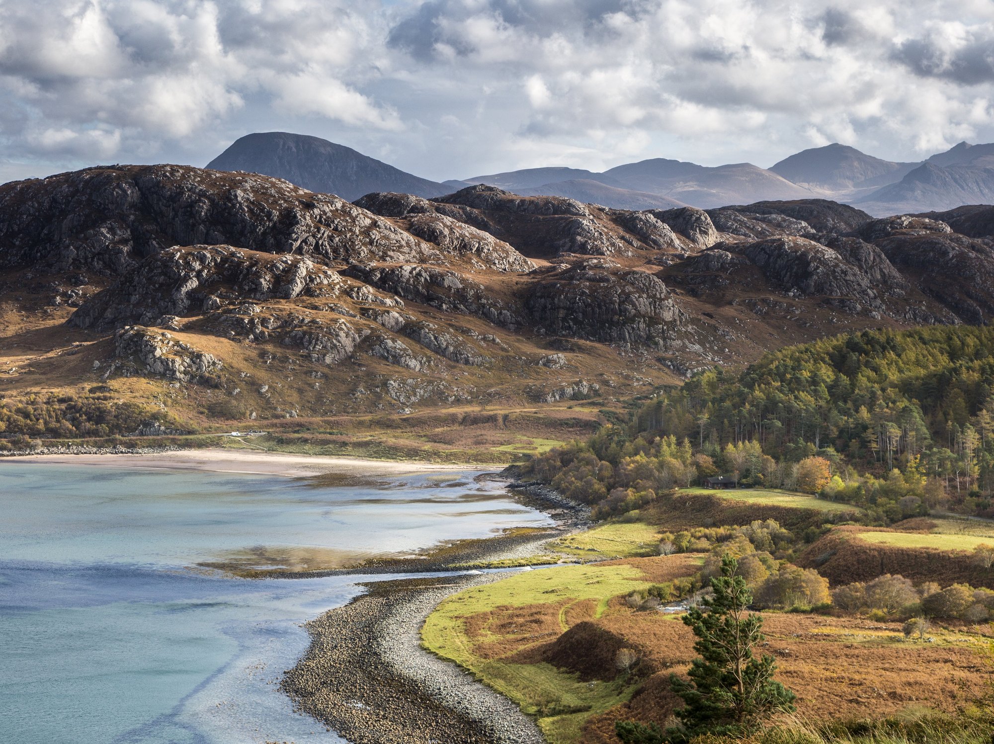 Craggy mountain, Laide, Wester Ross, Scotland