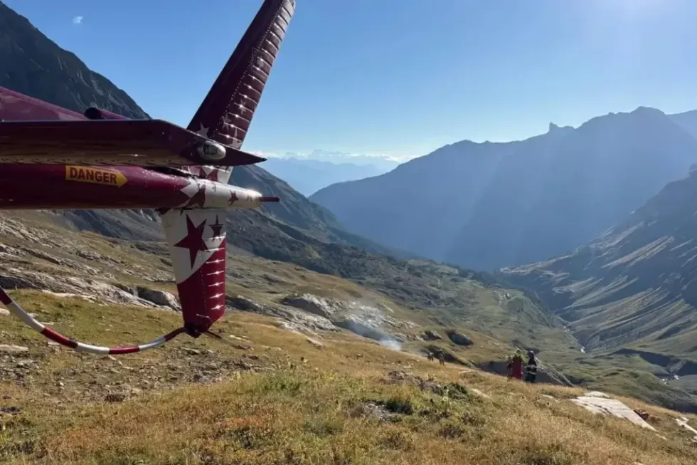 Crash site in Swiss Alps