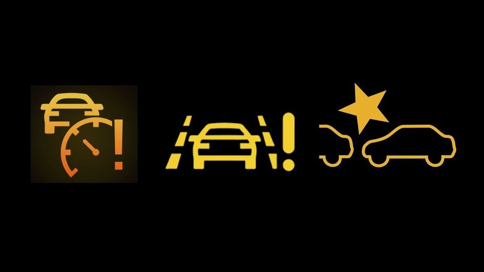 Cruise control warning lights